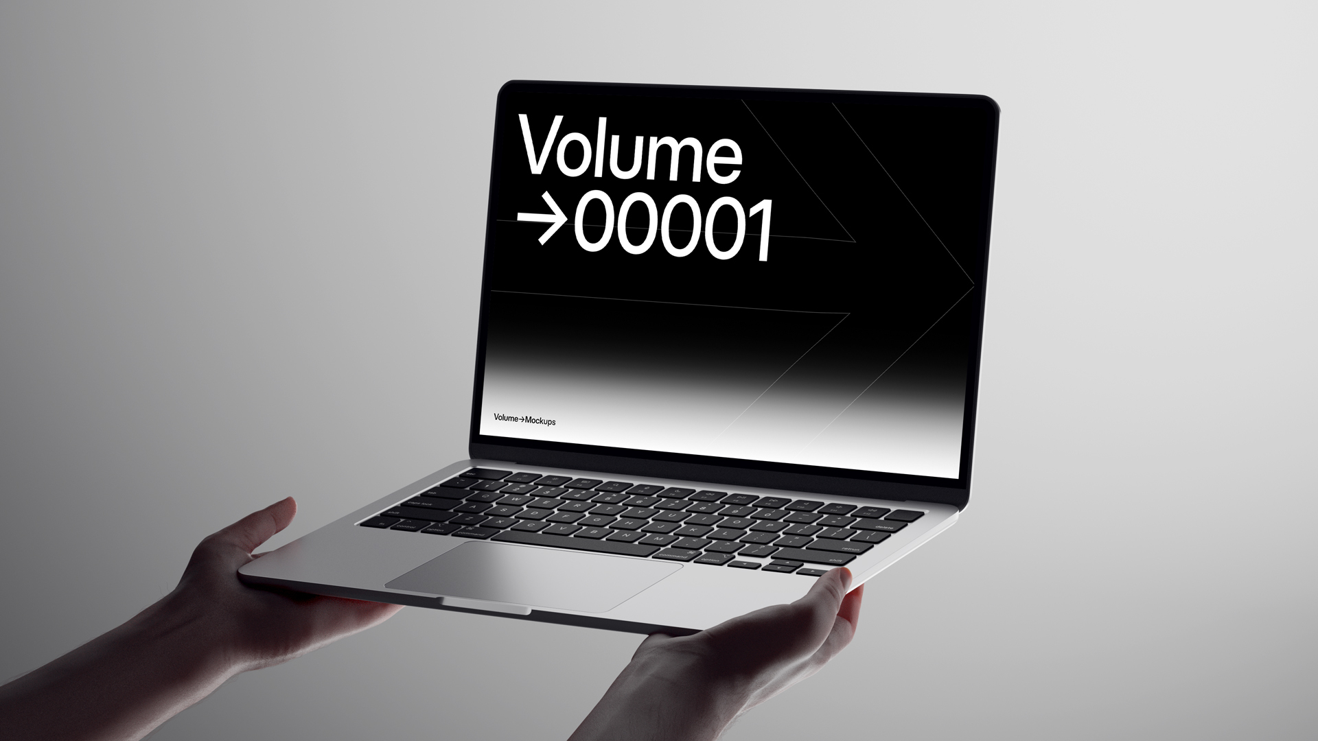 MacBook Mockups in Hands 0