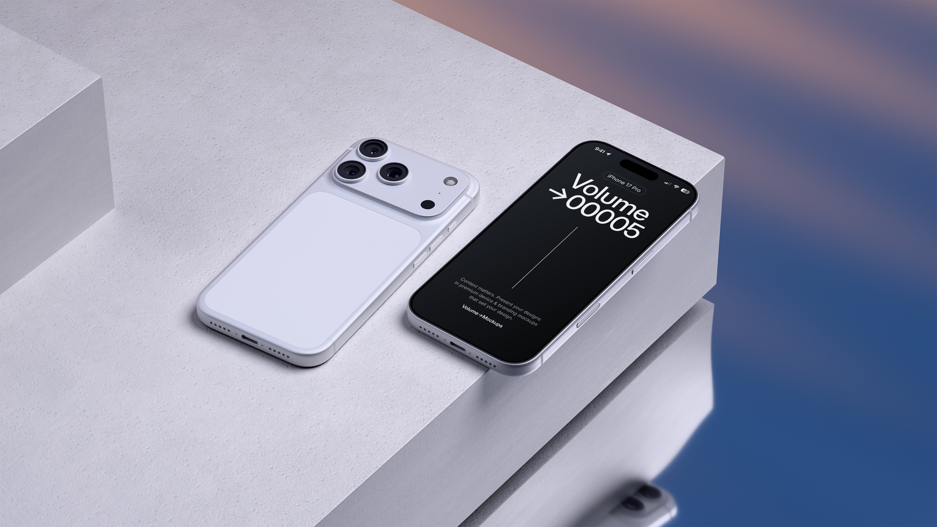 iPhone 17 Pro And Macbook Air Mockups at Dusk 8