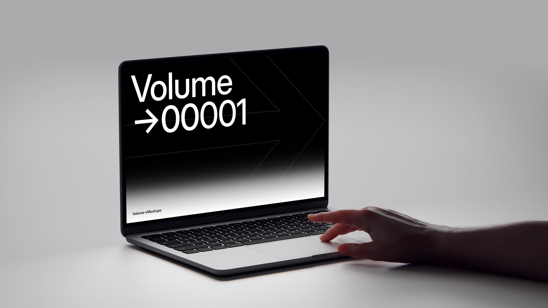 MacBook Mockups in Hands scene 10