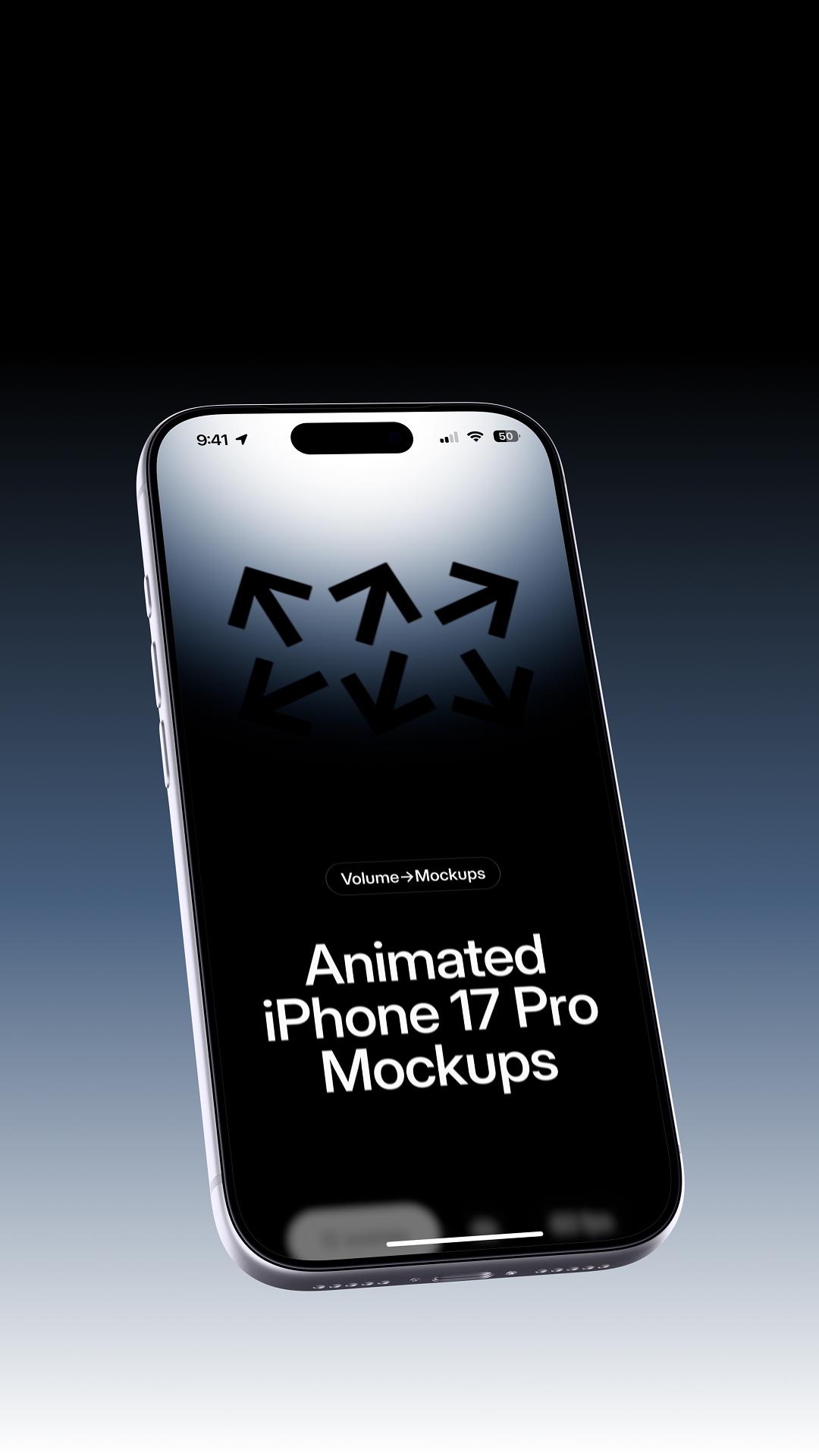 Animated Reels iPhone 17 Pro on Gradient Background scene 10