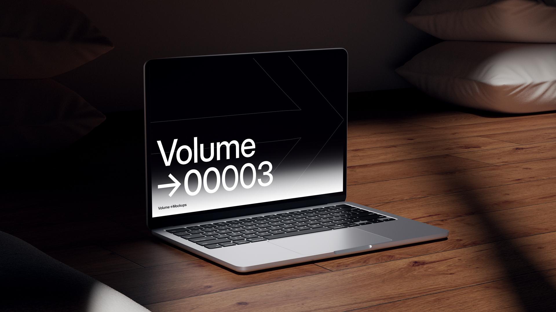 MacBook Mockups in Living Room scene 11