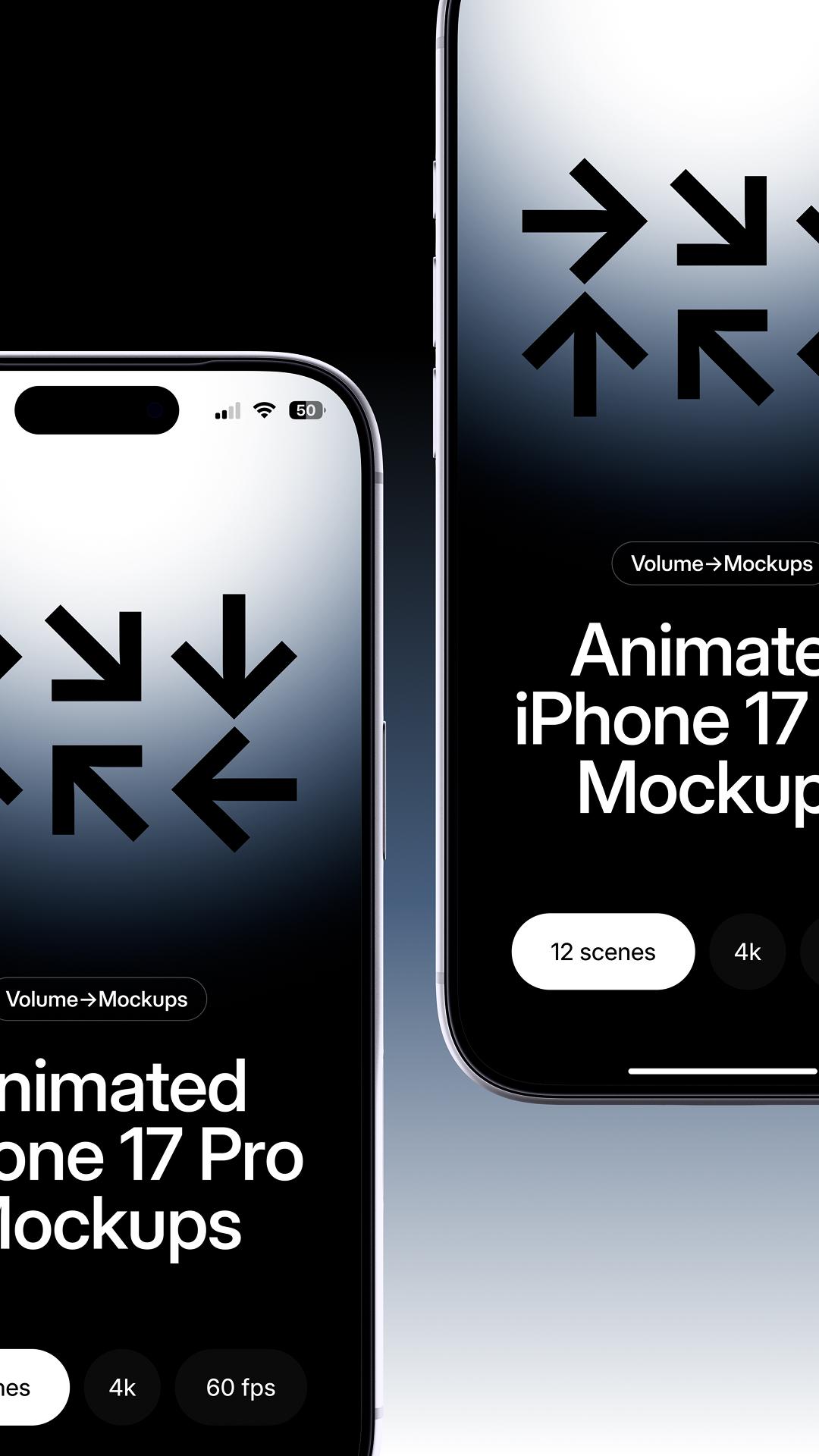 Animated Reels iPhone 17 Pro on Gradient Background scene 11