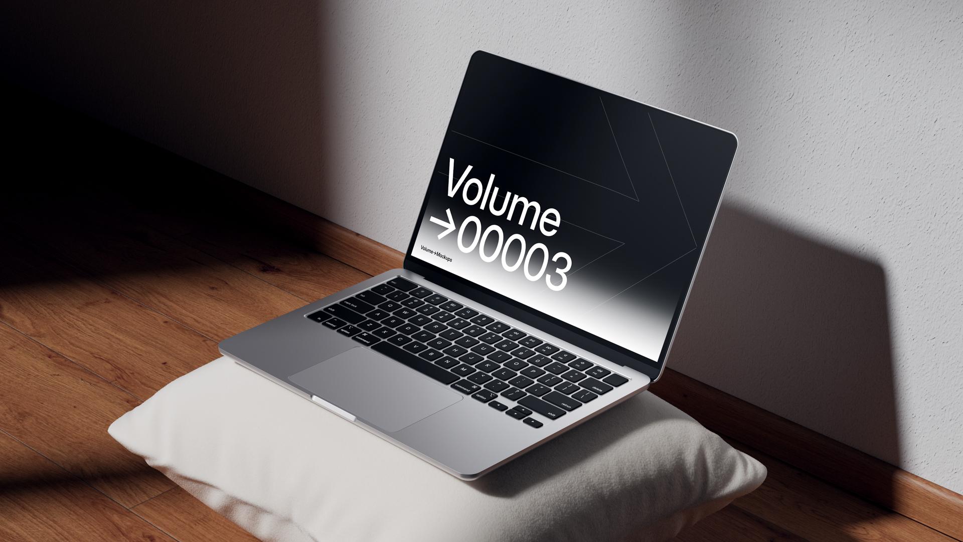 MacBook Mockups in Living Room scene 12