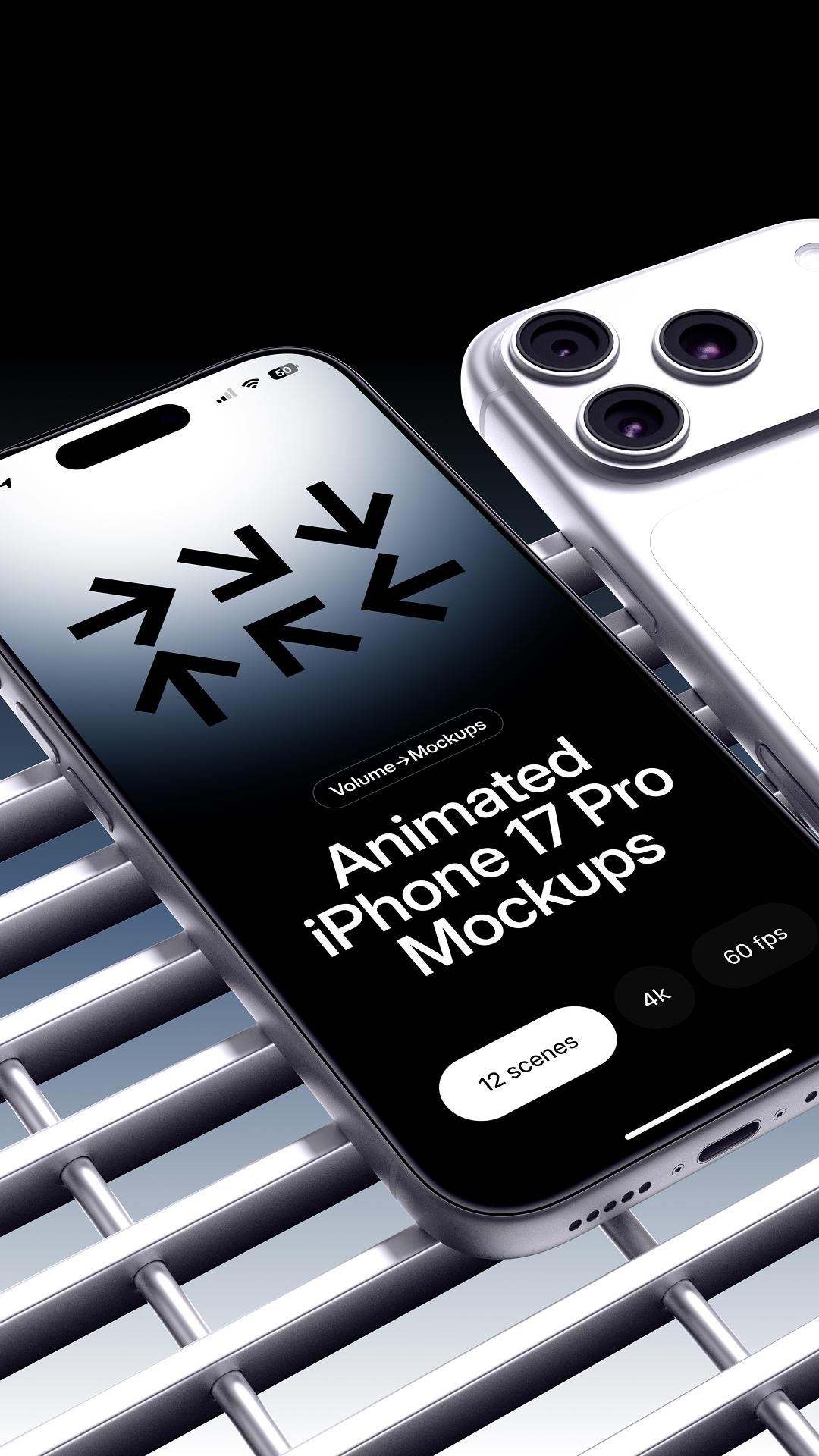 Animated Reels iPhone 17 Pro on Gradient Background scene 2