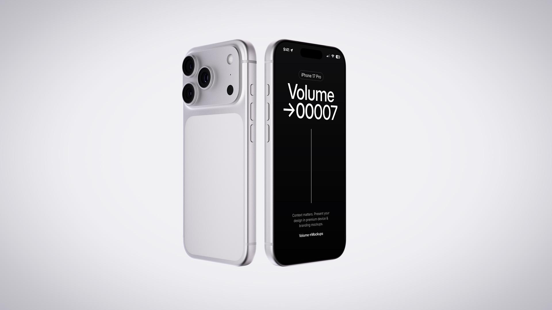 Minimalistic iPhone 17 Pro on White Background scene 2