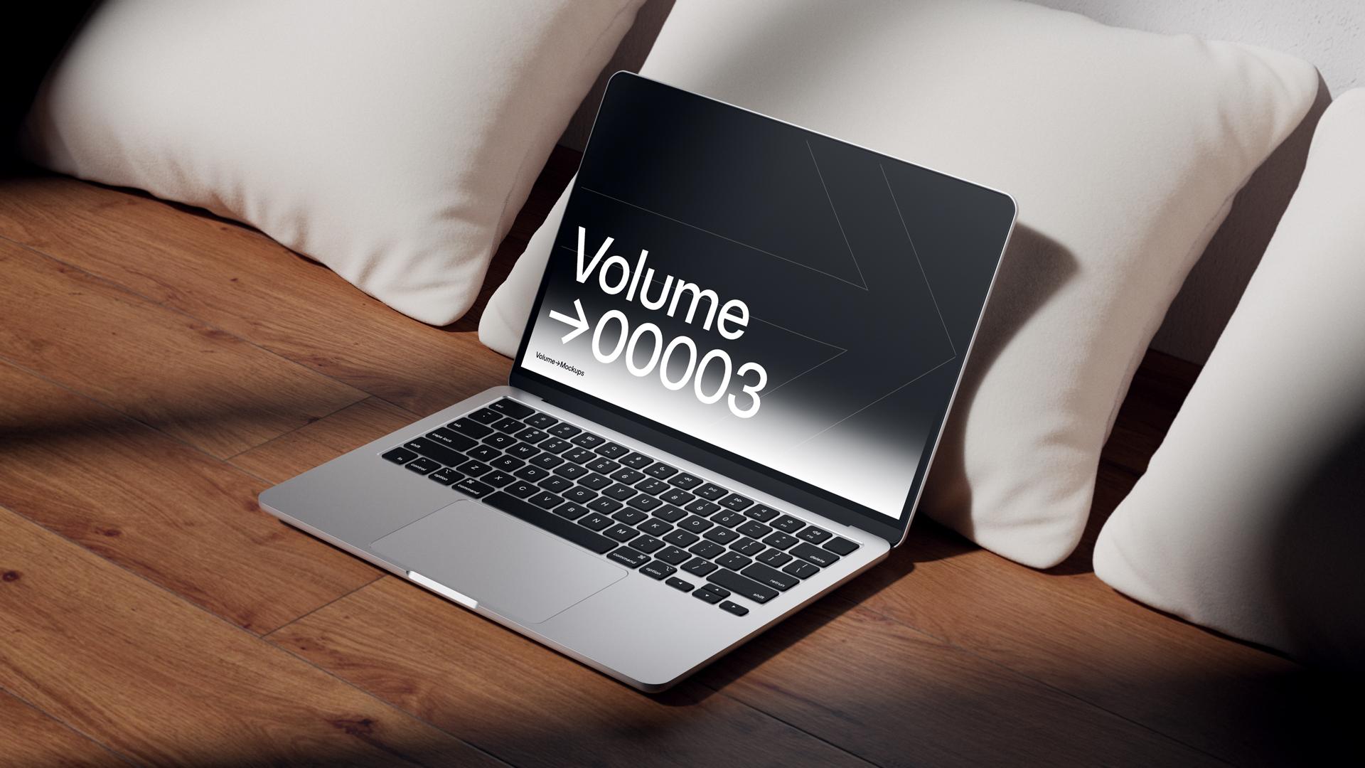 MacBook Mockups in Living Room scene 4