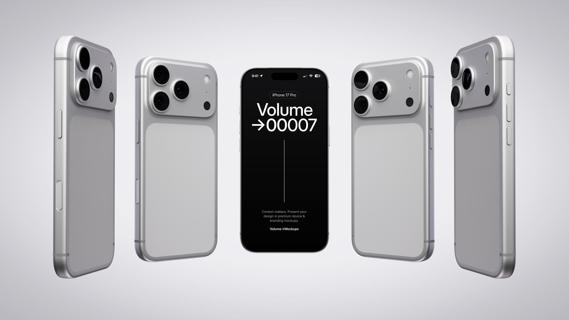 Minimalistic iPhone 17 Pro on White Background scene 3