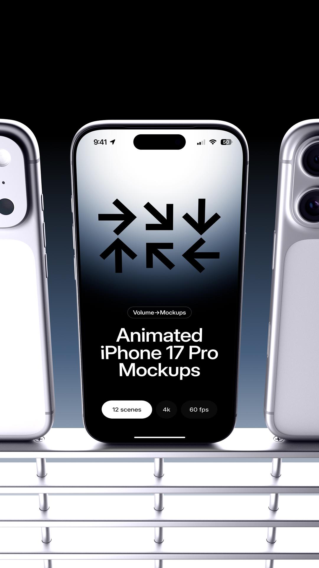 Animated Reels iPhone 17 Pro on Gradient Background scene 4