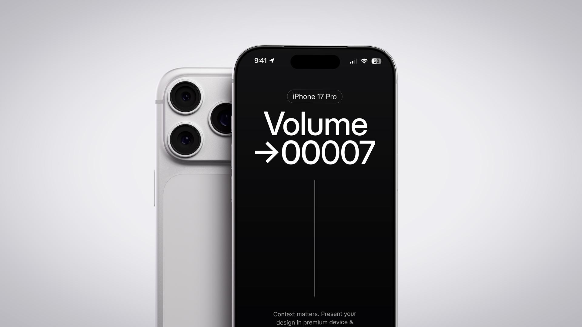 Minimalistic iPhone 17 Pro on White Background scene 4