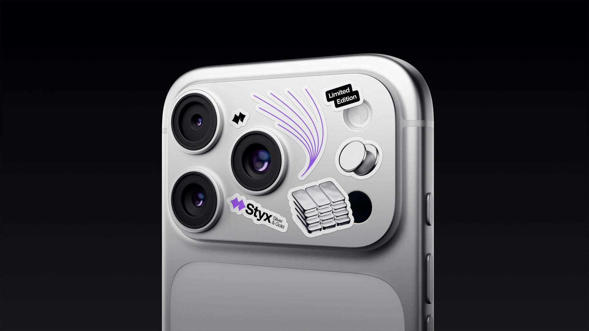iPhone 17 Pro Camera Sticker Mockups scene 4