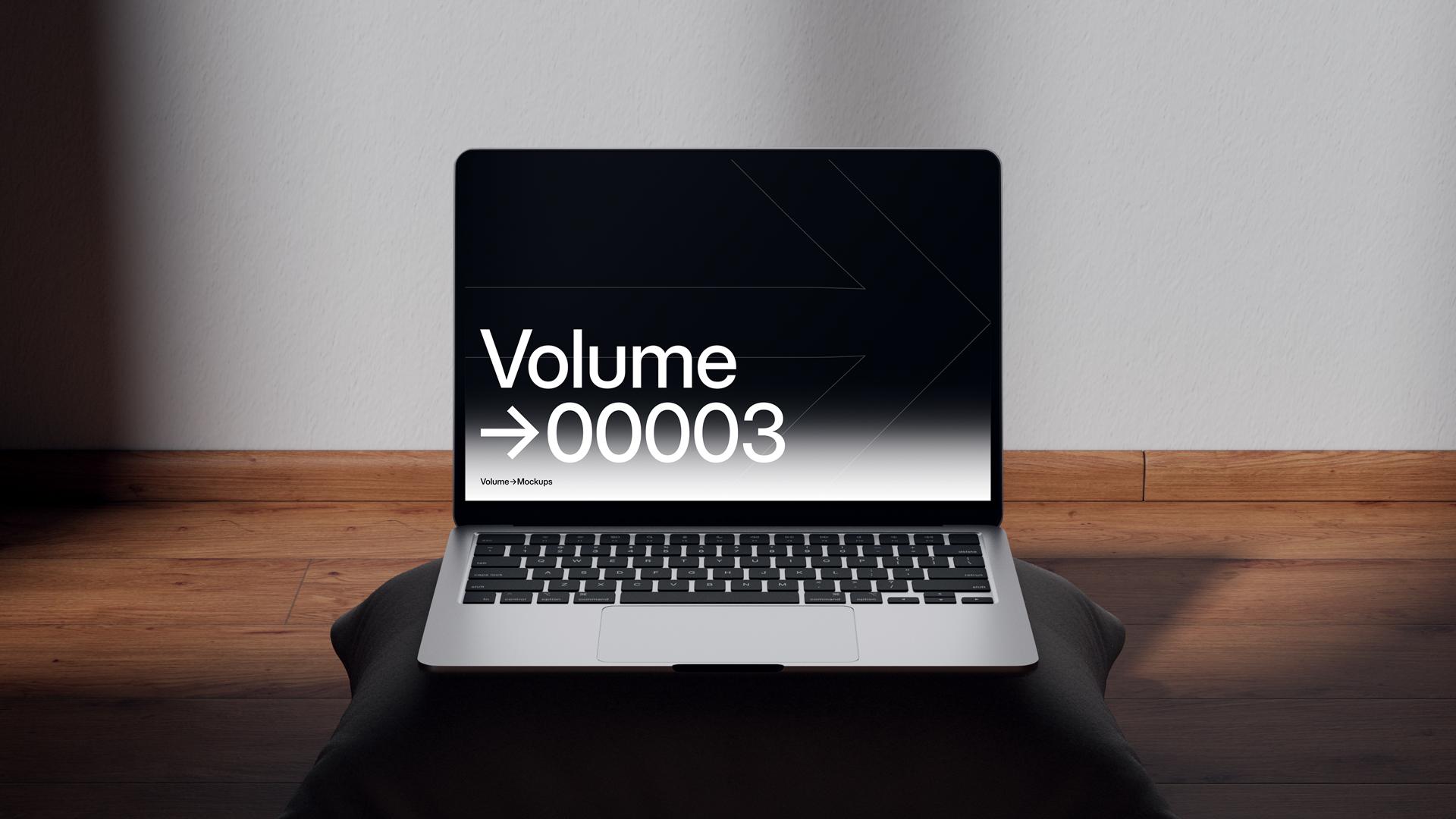 MacBook Mockups in Living Room scene 5