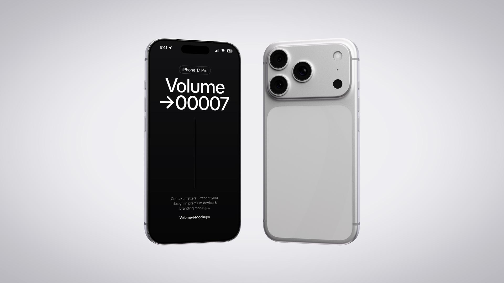 Minimalistic iPhone 17 Pro on White Background scene 5