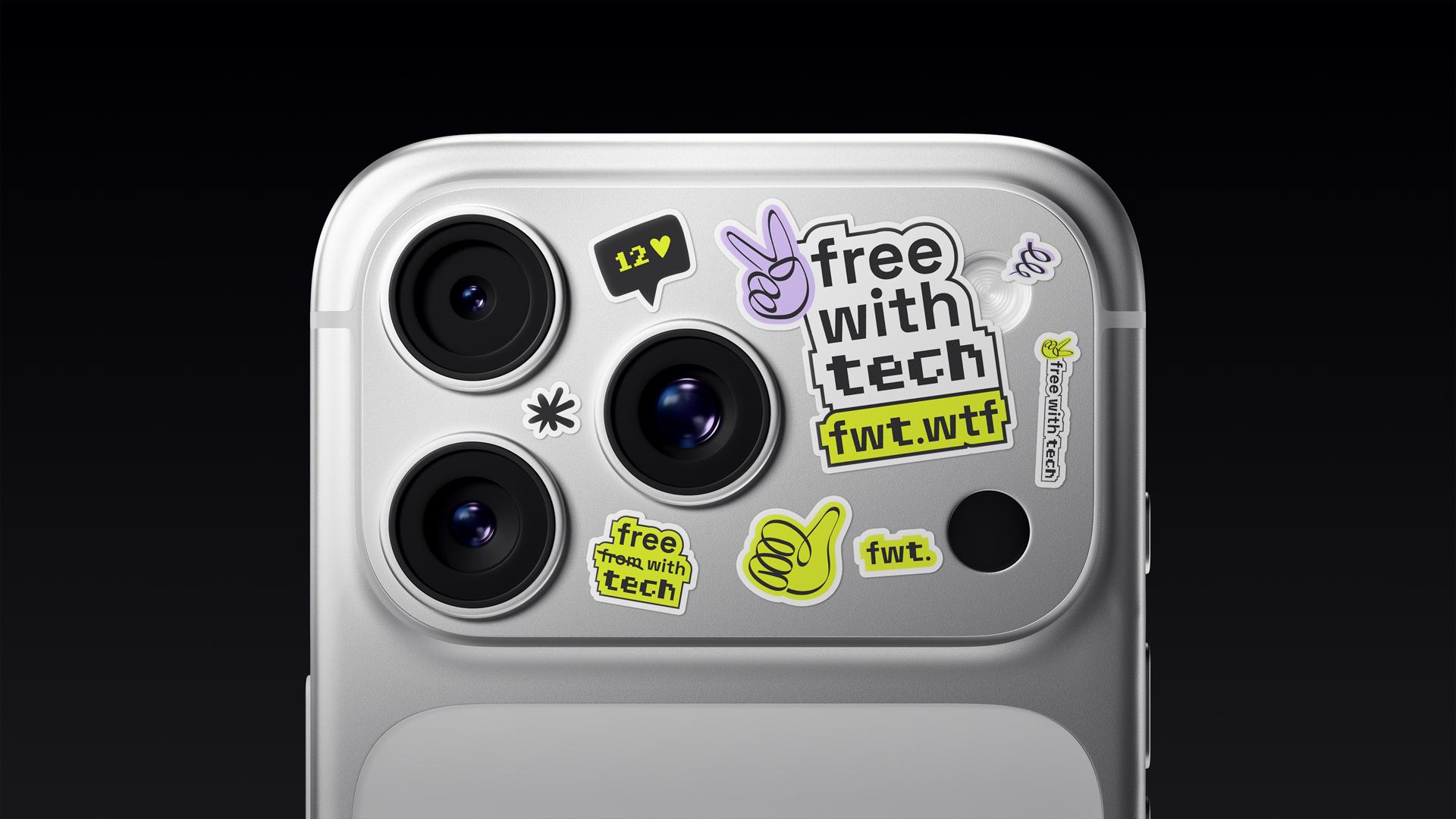 iPhone 17 Pro Camera Sticker Mockups scene 5