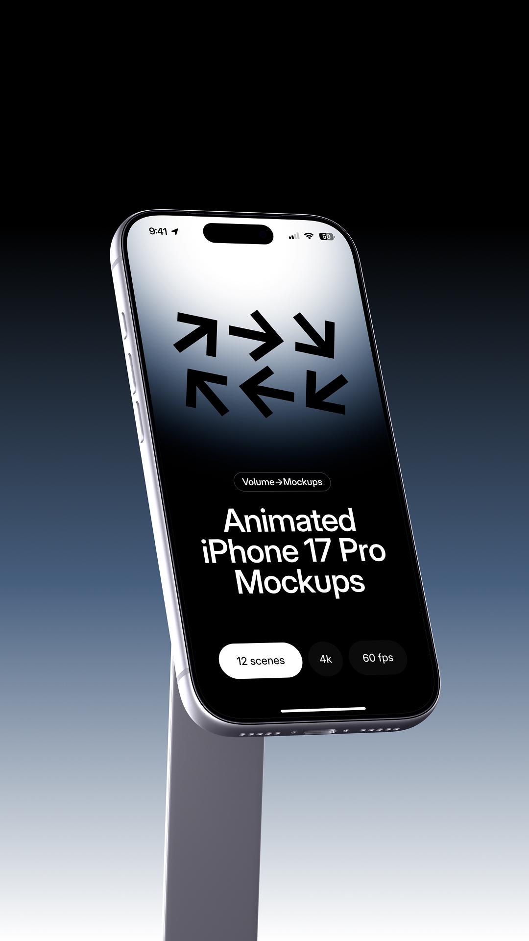 Animated Reels iPhone 17 Pro on Gradient Background scene 6