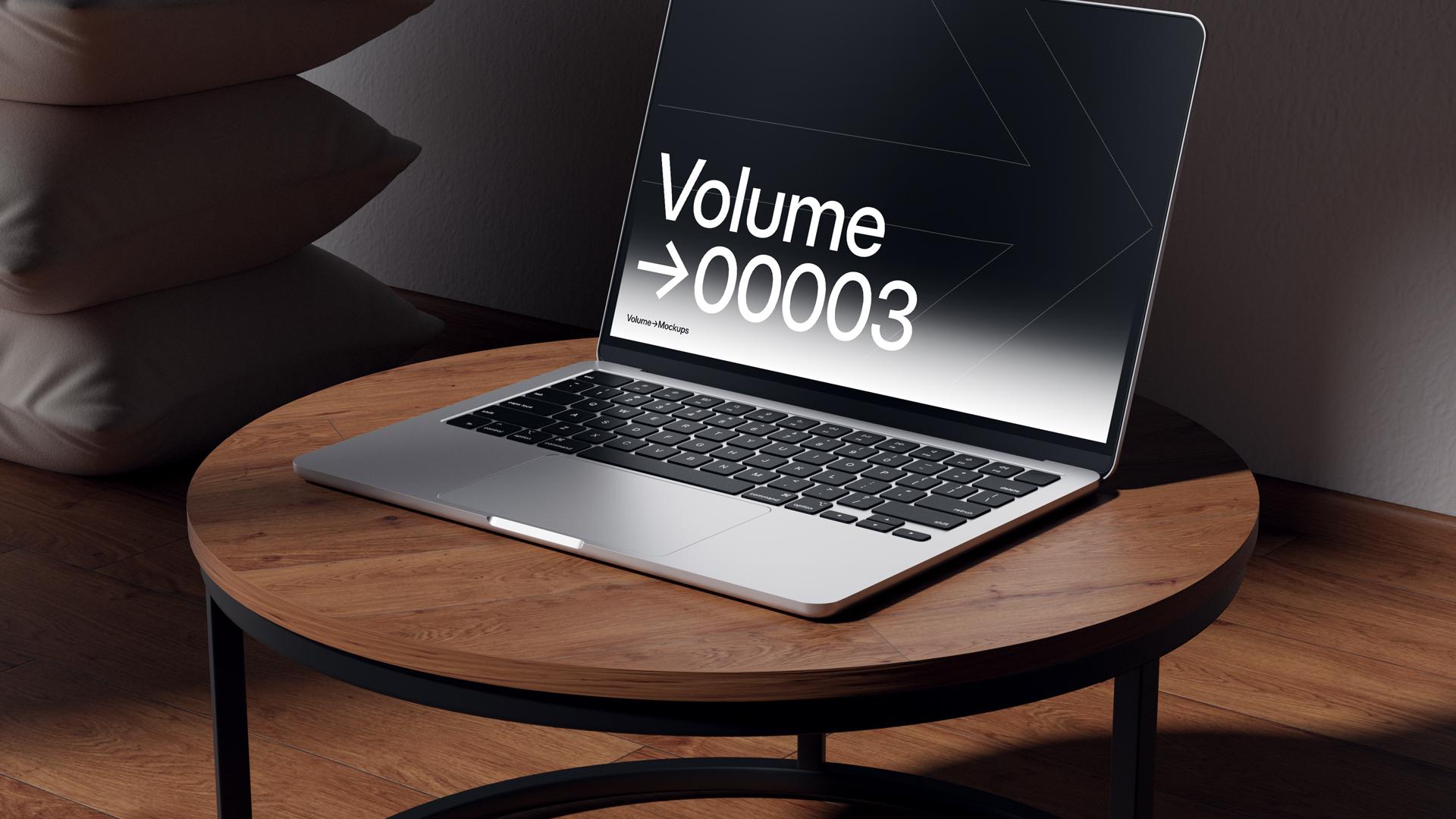 MacBook Mockups in Living Room scene 6