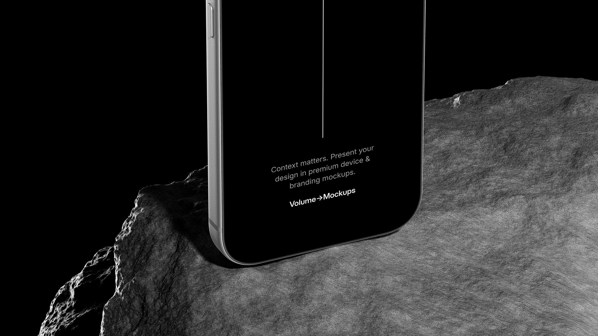 iPhone 17 Pro on Rocks Mockups scene 6