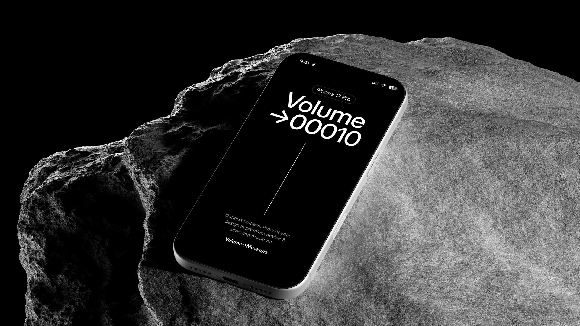 iPhone 17 Pro on Rocks Mockups scene 7