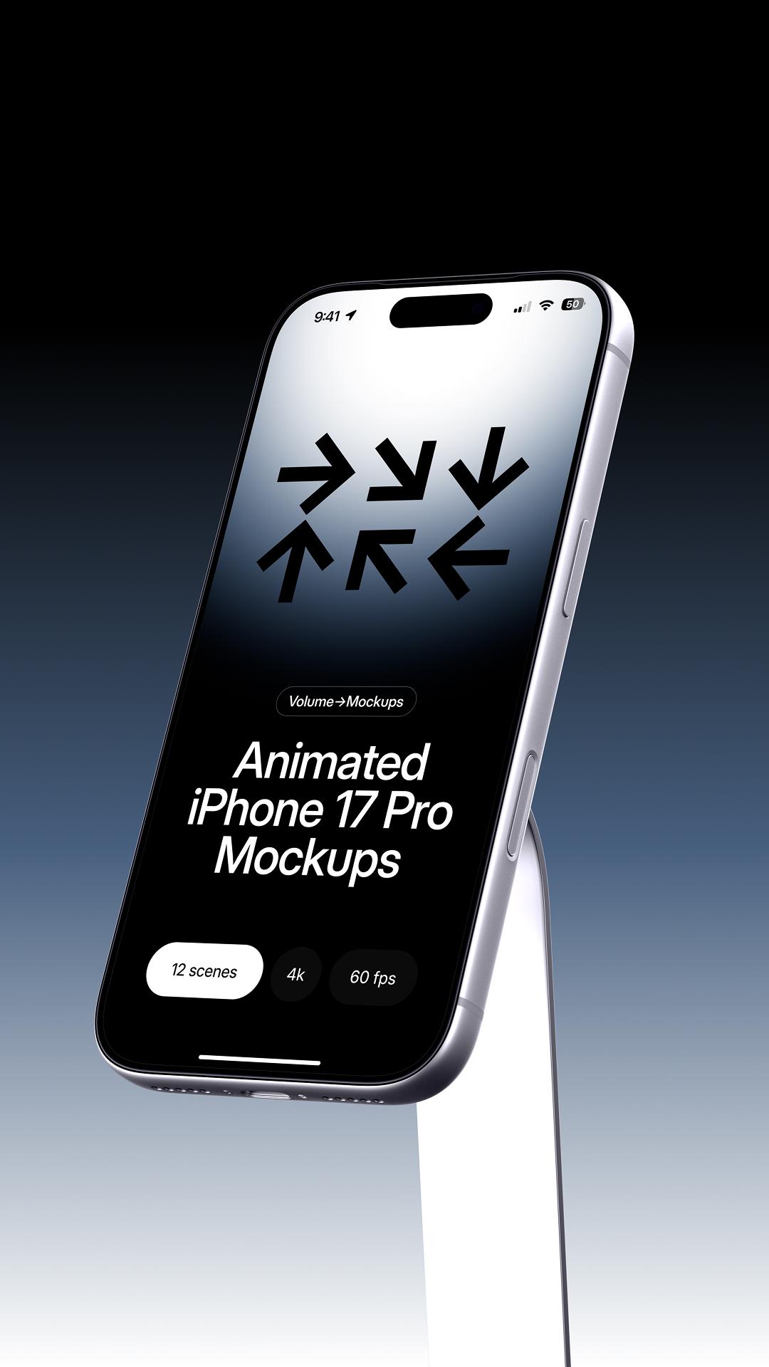 Animated Reels iPhone 17 Pro on Gradient Background scene 7