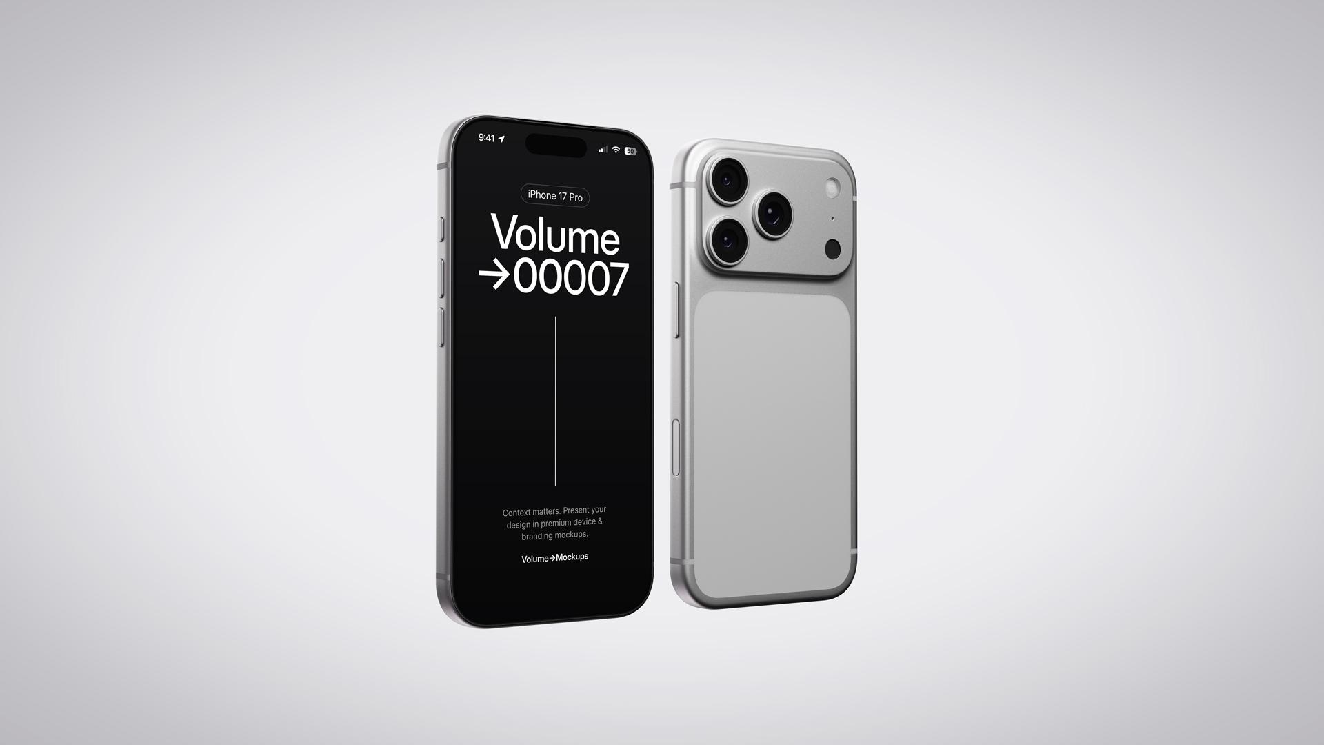 Minimalistic iPhone 17 Pro on White Background scene 7