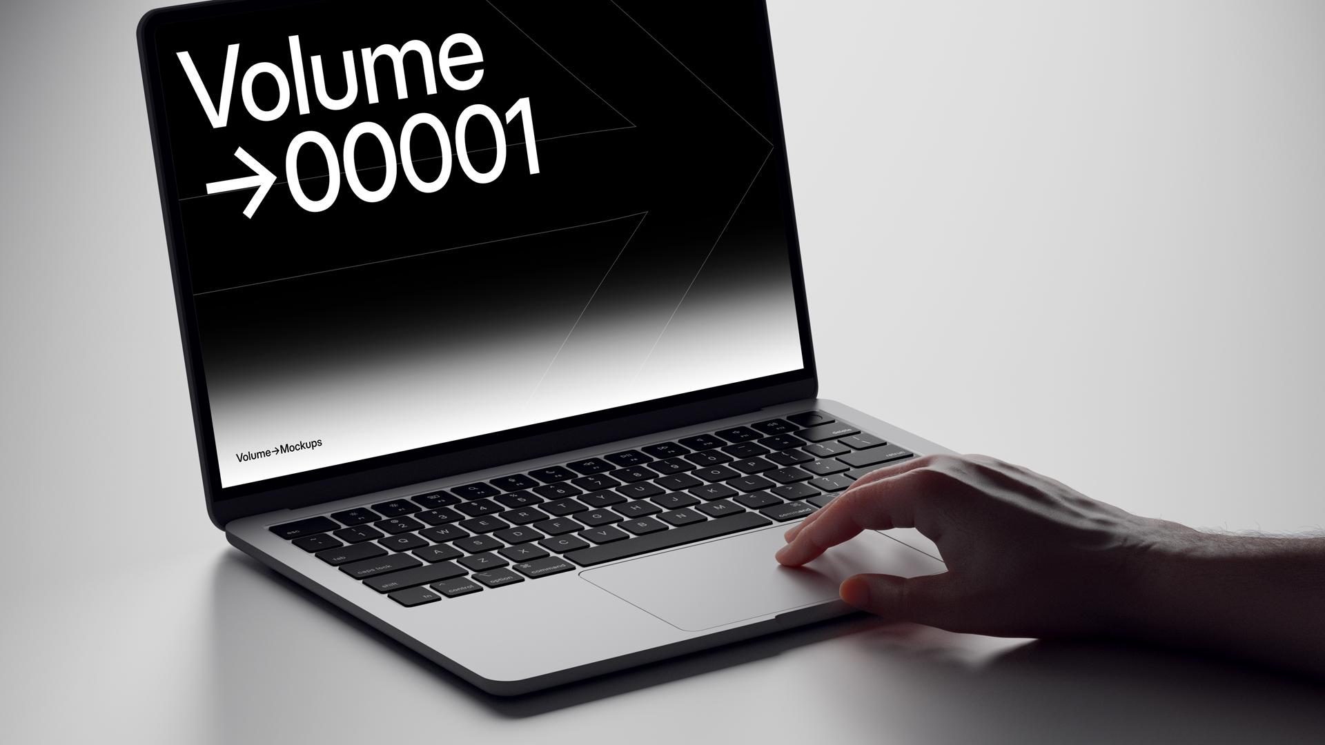 MacBook Mockups in Hands scene 8