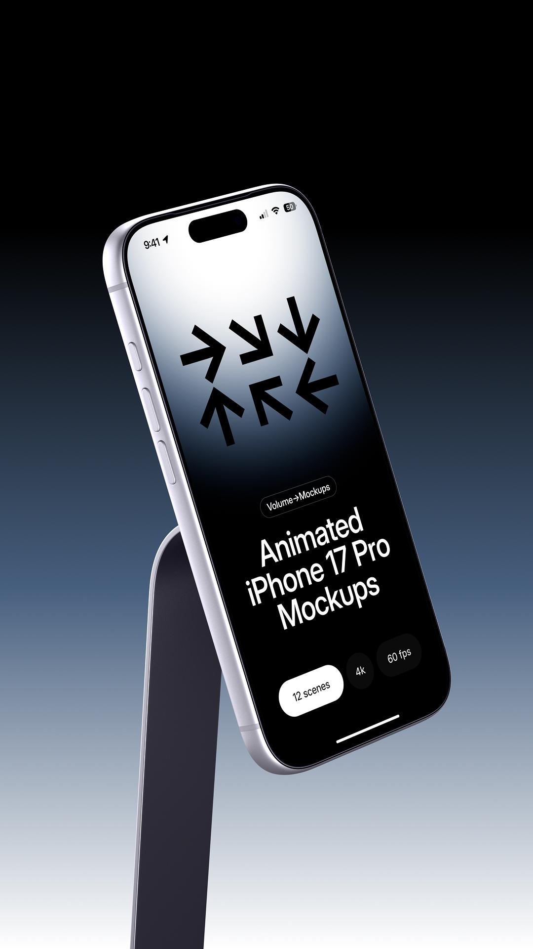 Animated Reels iPhone 17 Pro on Gradient Background scene 8