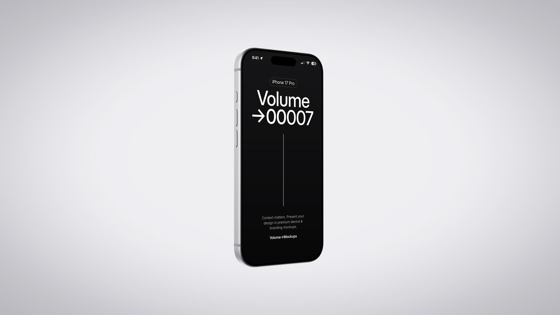 Minimalistic iPhone 17 Pro on White Background scene 9