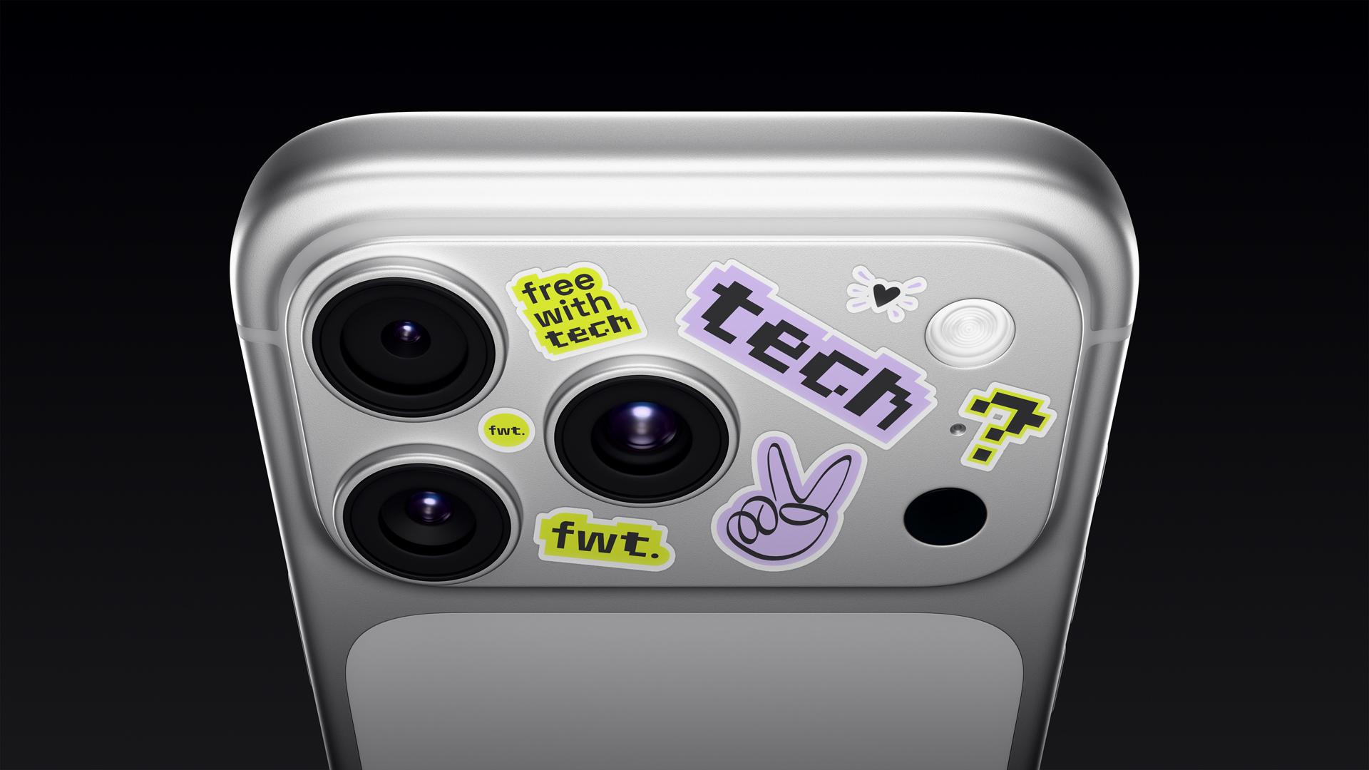 iPhone 17 Pro Camera Sticker Mockups scene 9
