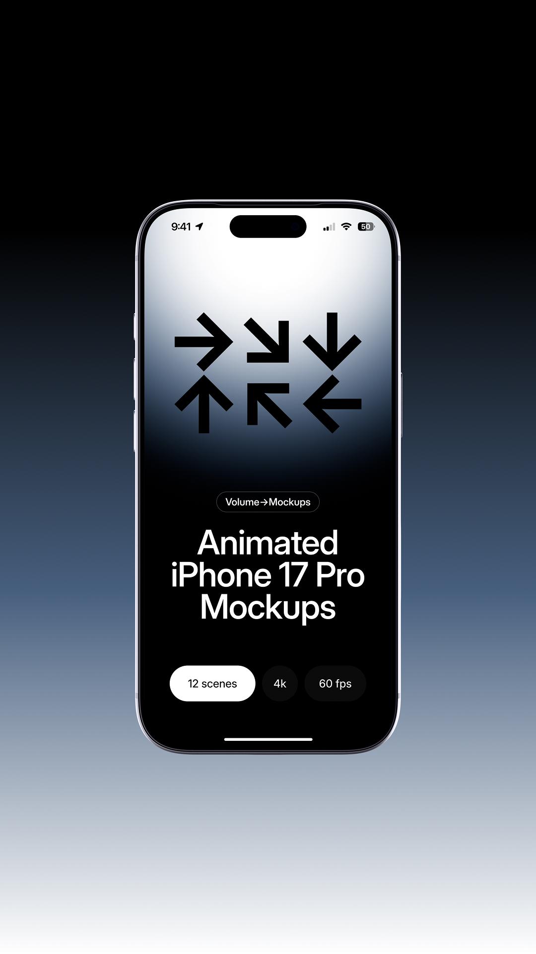 Animated Reels iPhone 17 Pro on Gradient Background scene 9