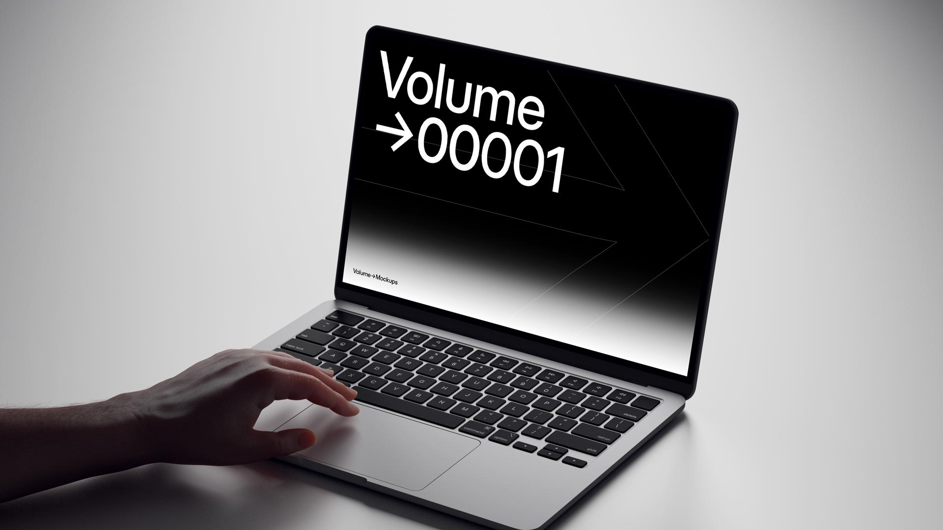 MacBook Mockups in Hands scene 9