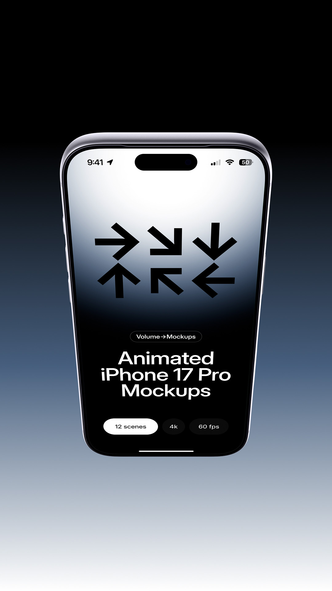Animated Reels iPhone 17 Pro on Gradient Background video 12
