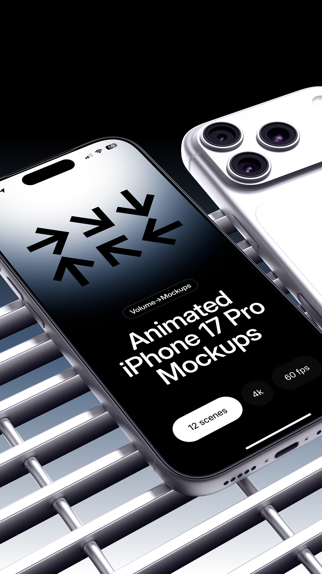 Animated Reels iPhone 17 Pro on Gradient Background video 2