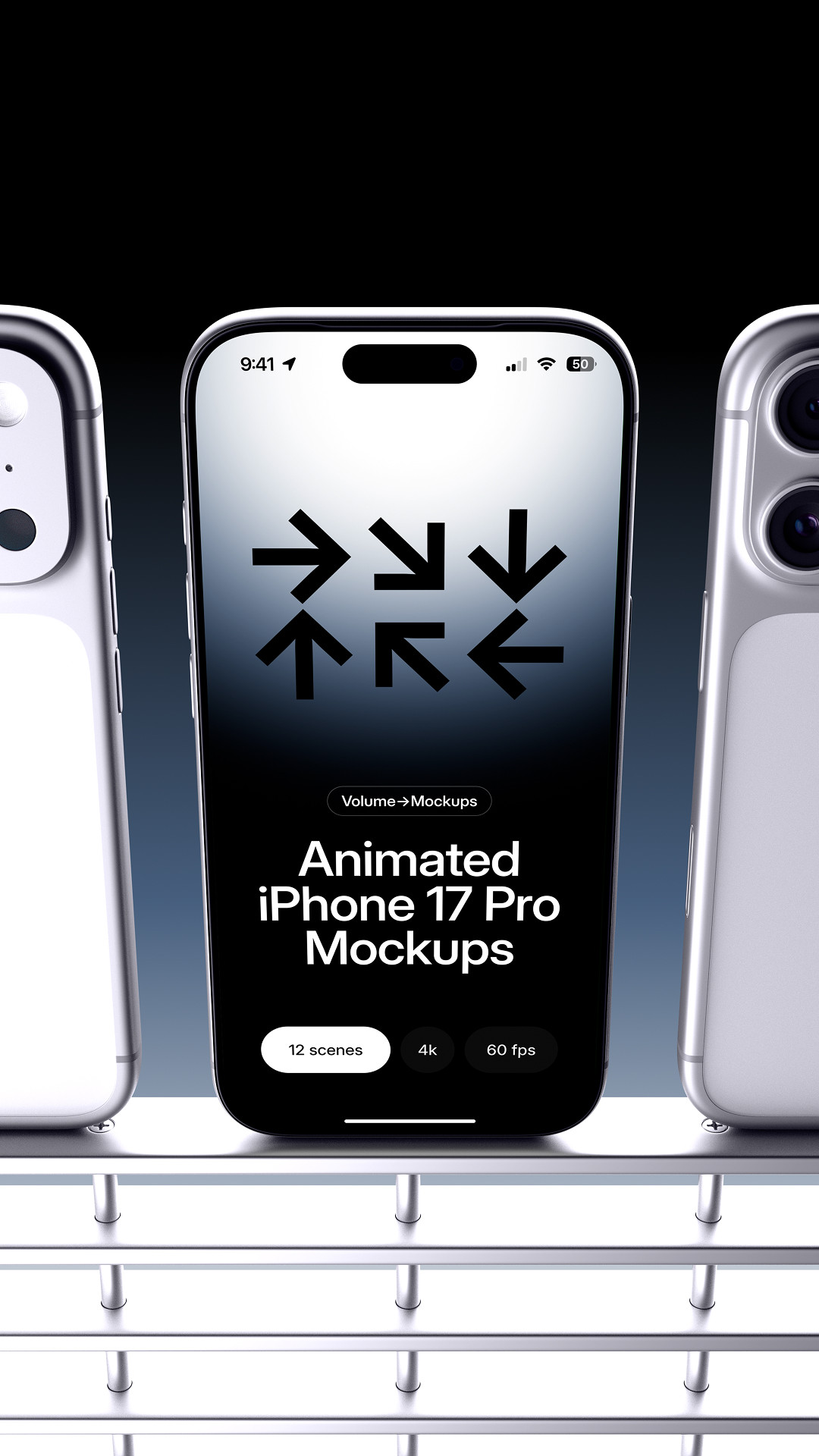 Animated Reels iPhone 17 Pro on Gradient Background video 4