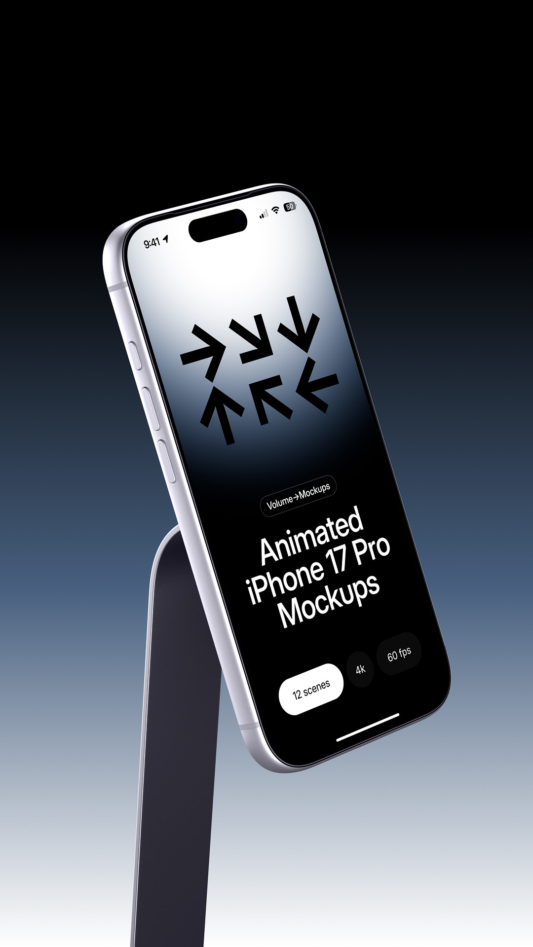 Animated Reels iPhone 17 Pro on Gradient Background video 8