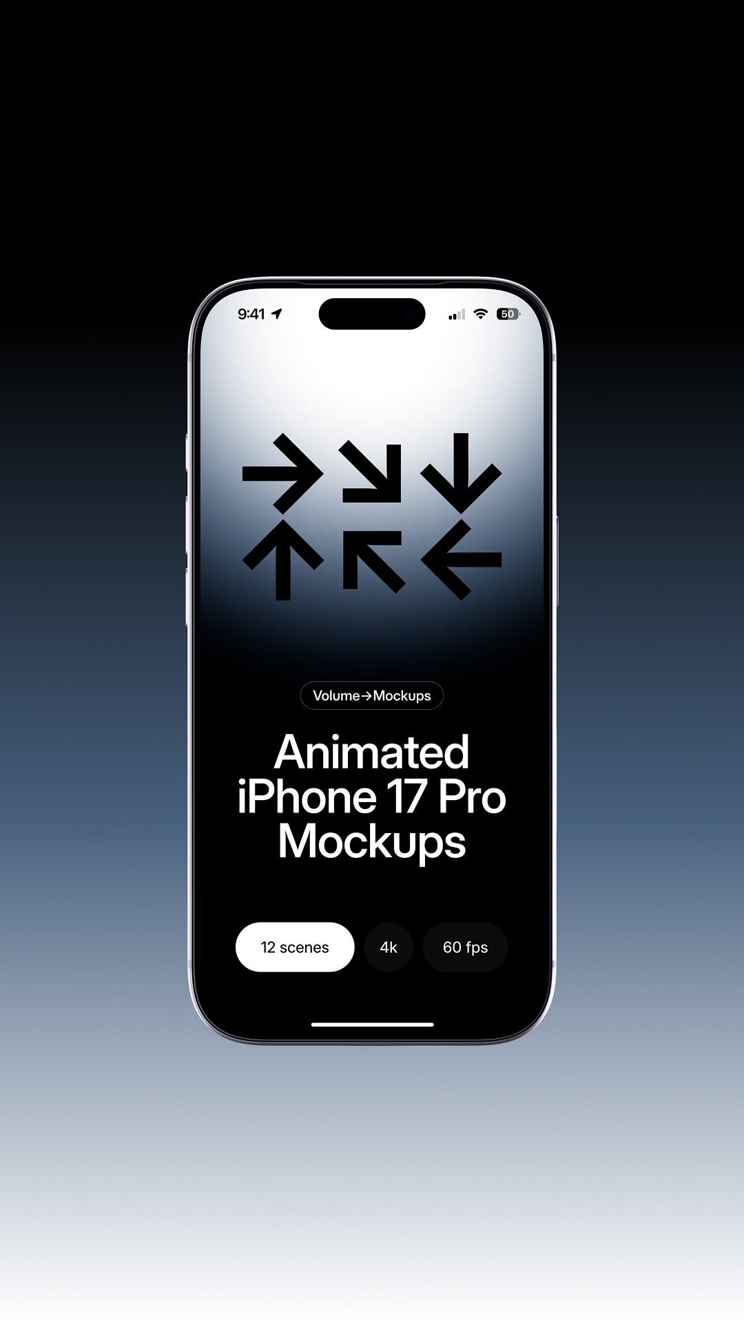 Animated Reels iPhone 17 Pro on Gradient Background video 9