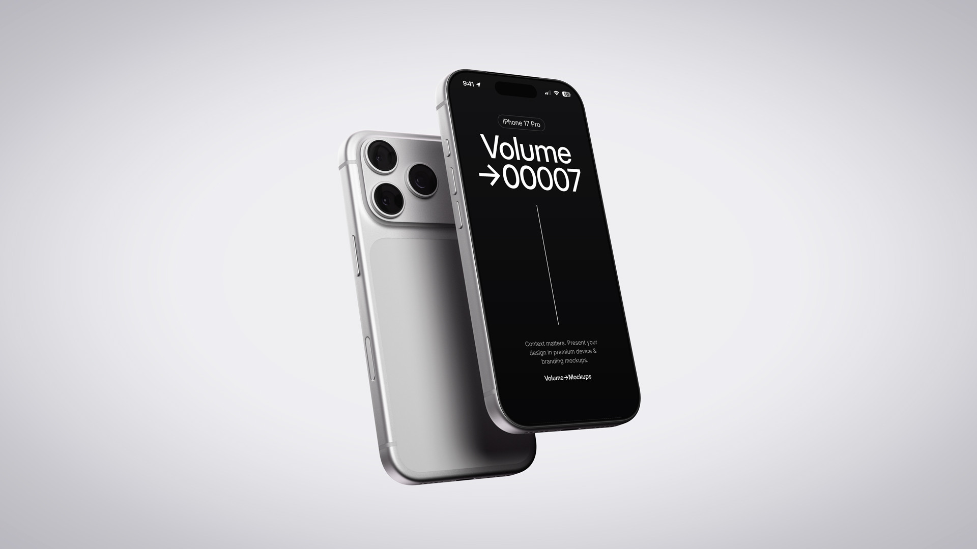 Minimalistic iPhone 17 Pro on White Background